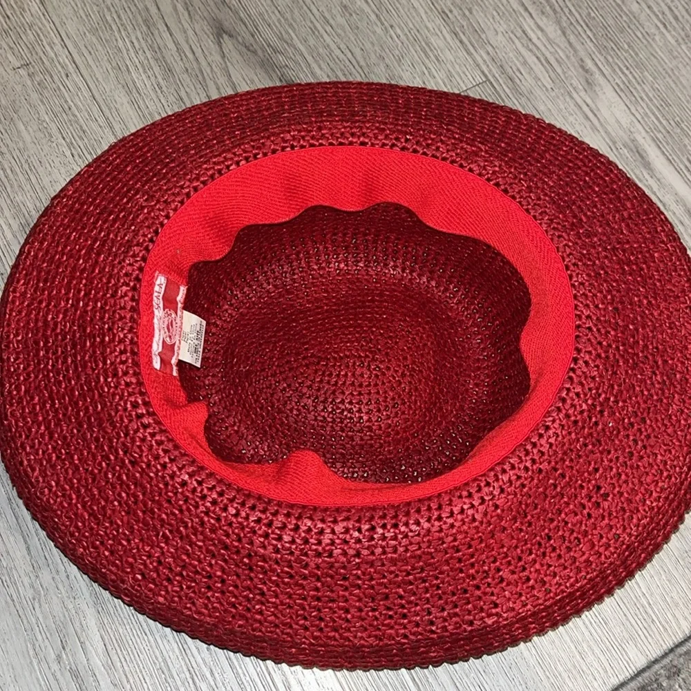 Vintage Red straw hat.